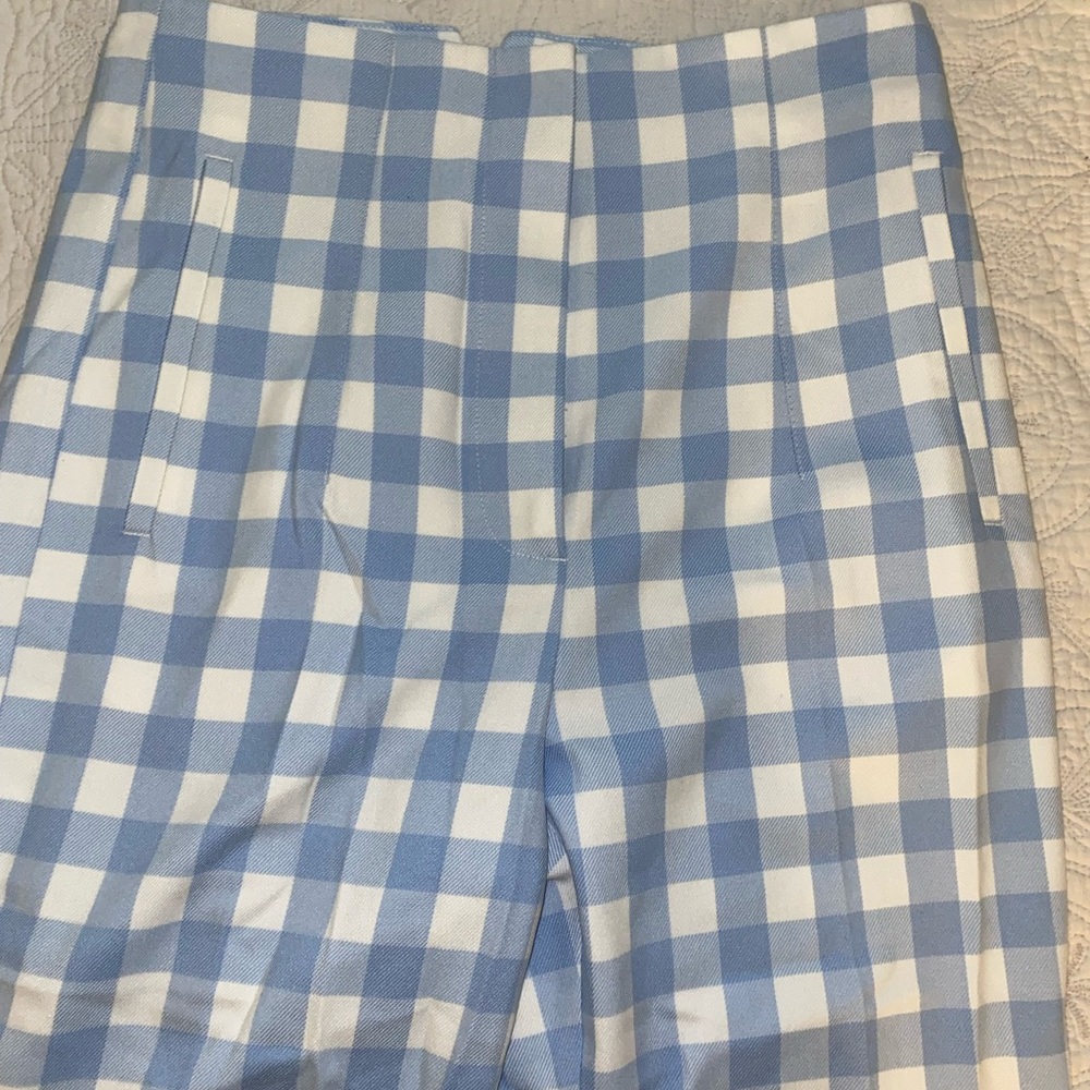 Zara blue and white slacks